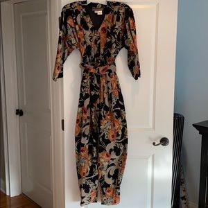 Soft corduroy jumpsuit w/ shoulder pads & belt